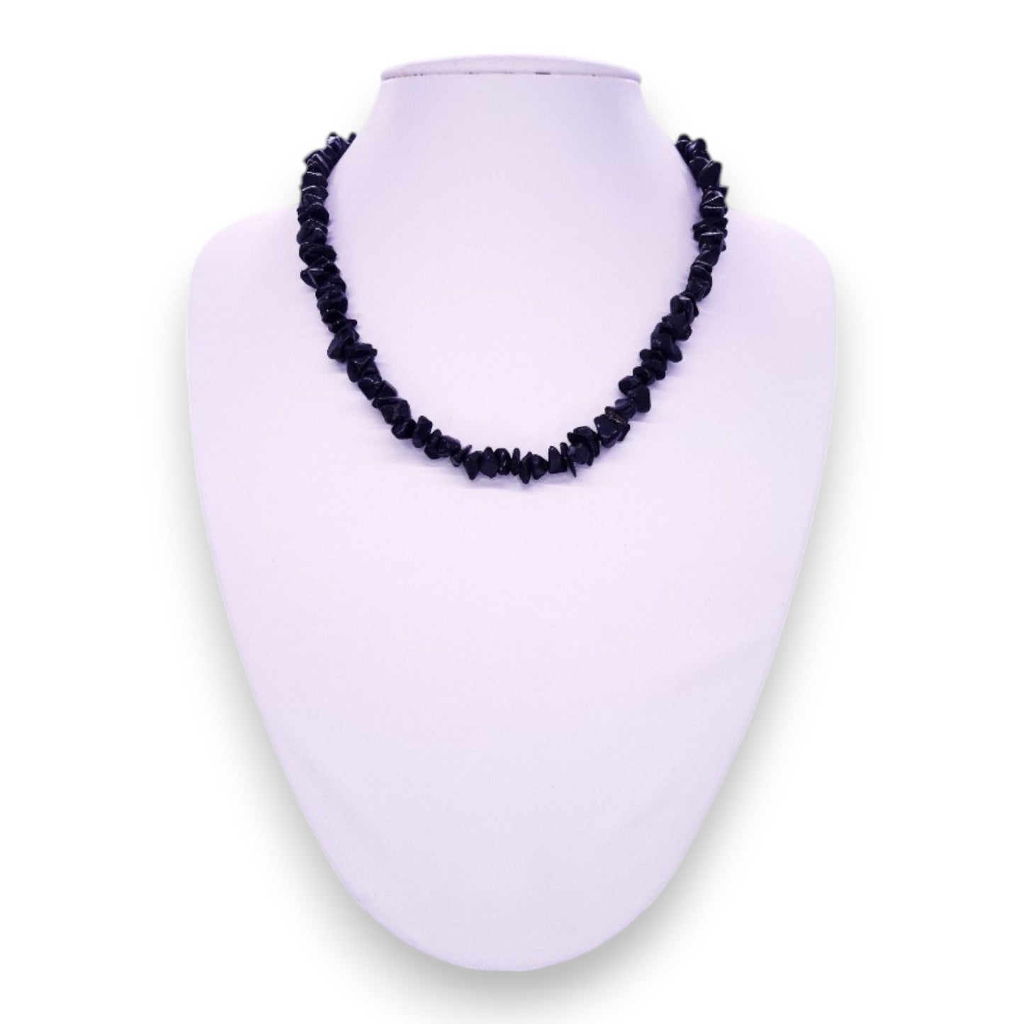 Jet Classic Necklace - Semi-Precious Stone