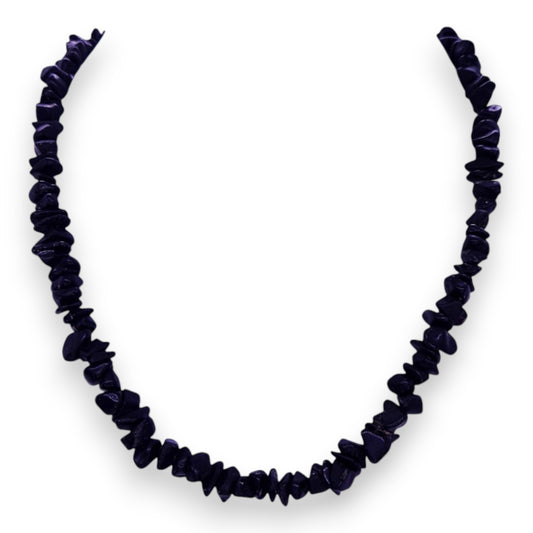 Jet Classic Necklace - Semi-Precious Stone