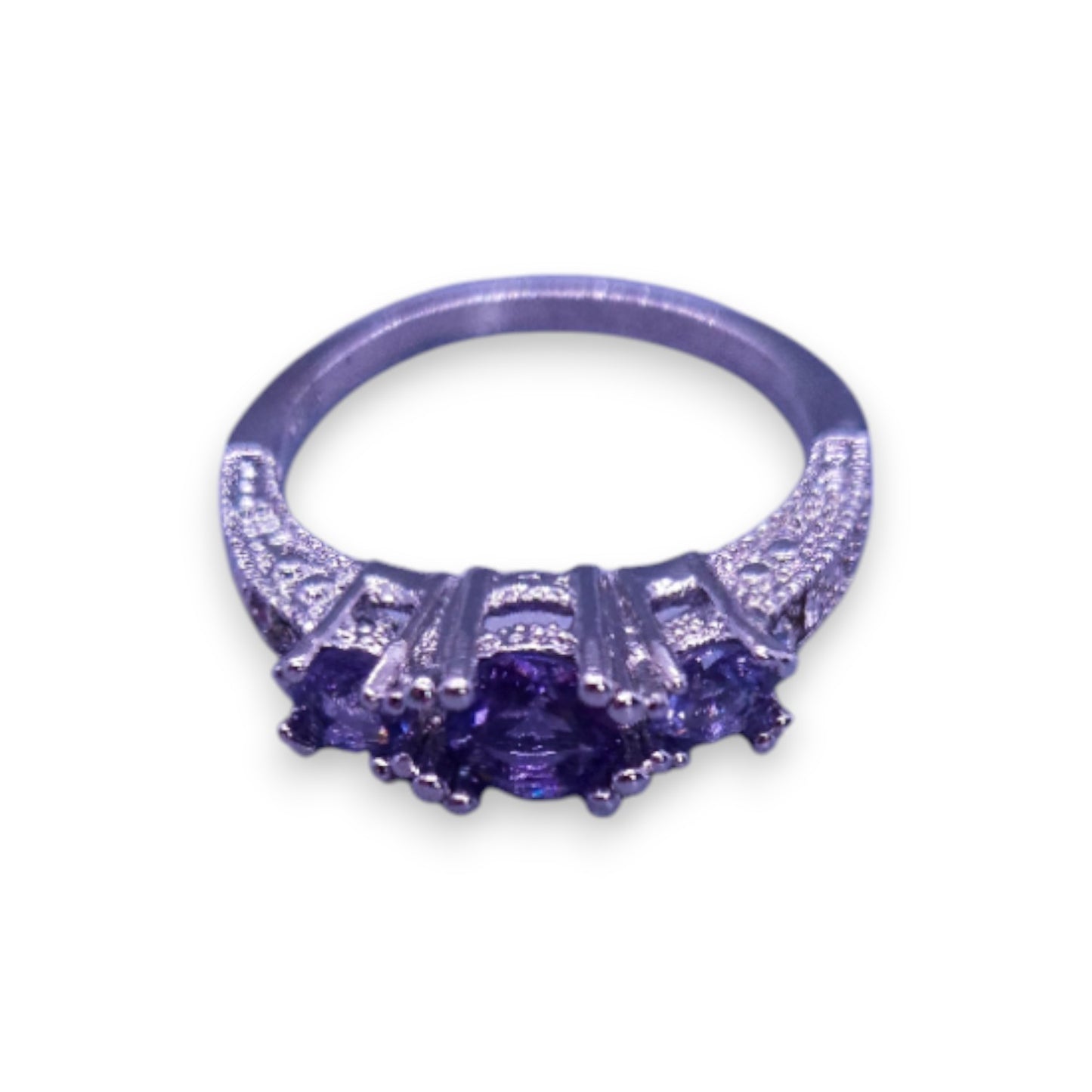 Sterling Silver Amethyst Classic Ring