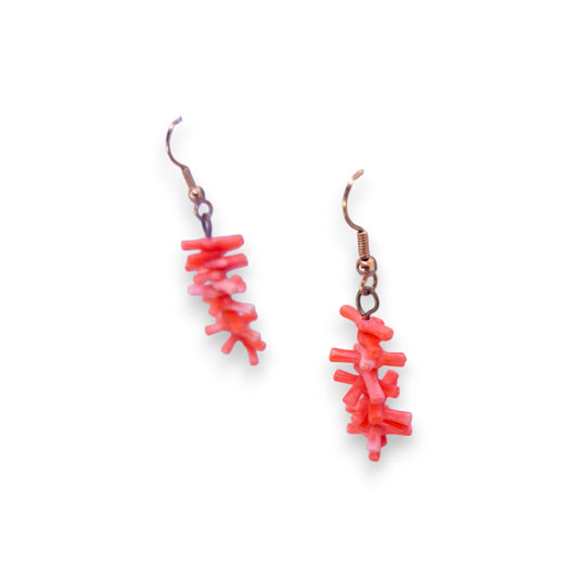 Gold Tone Coral Classic Earrings