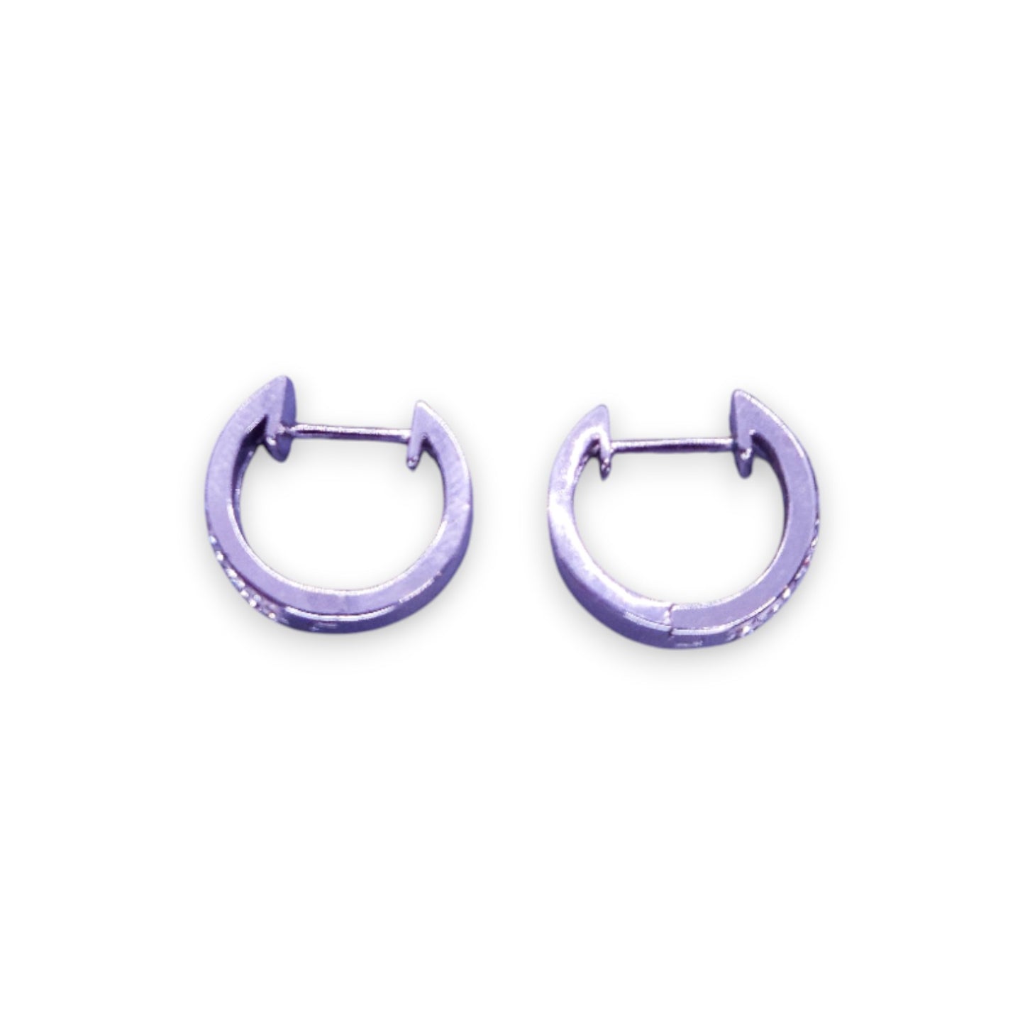 Silver Tone Clear Cubic Zirconia Classic Earrings