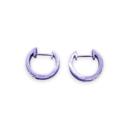 Silver Tone Clear Cubic Zirconia Classic Earrings