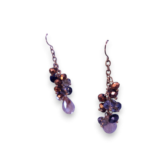 Gold Tone Plastic Beads Classic Earrings