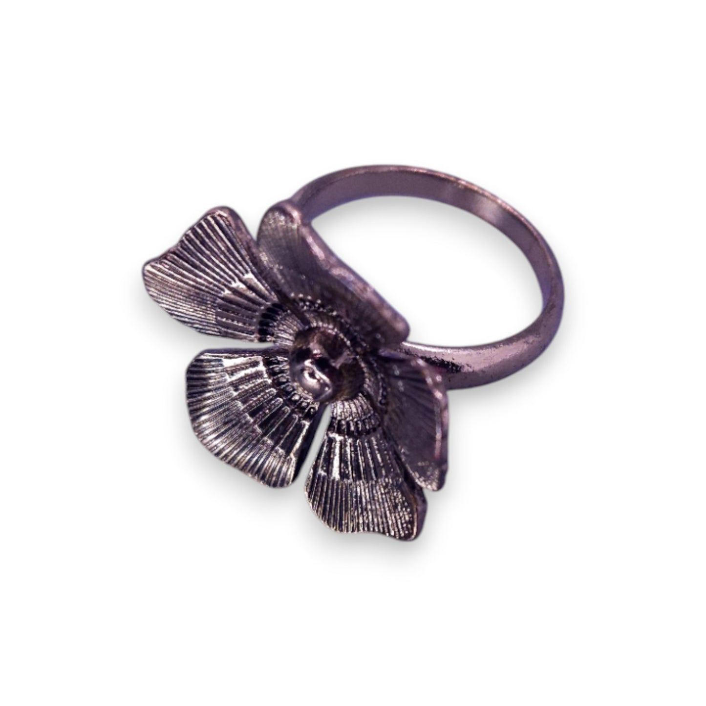 Gold Tone Nature Inspired Flower Ring