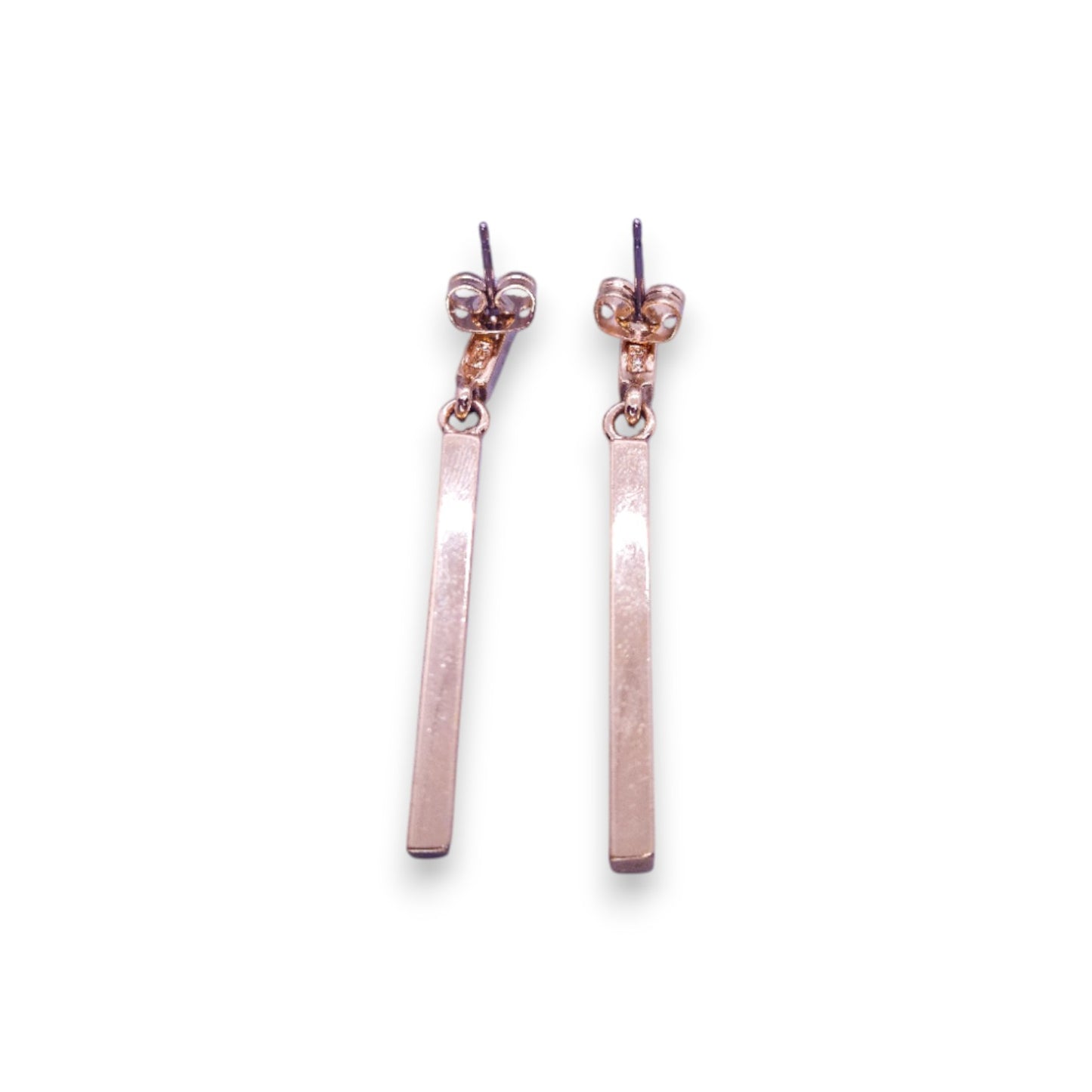 Gold Tone Cubic Zirconia Modern Earrings