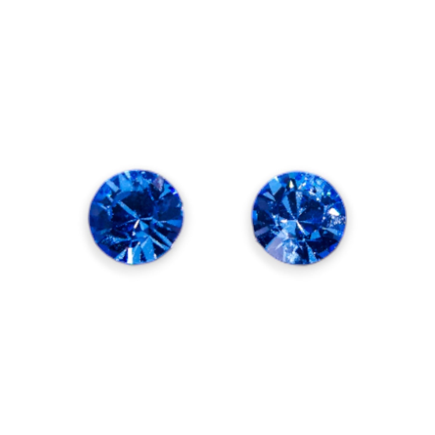 Silver Blue Crystals Classic Necklace & Earrings by Byzantium Collection
