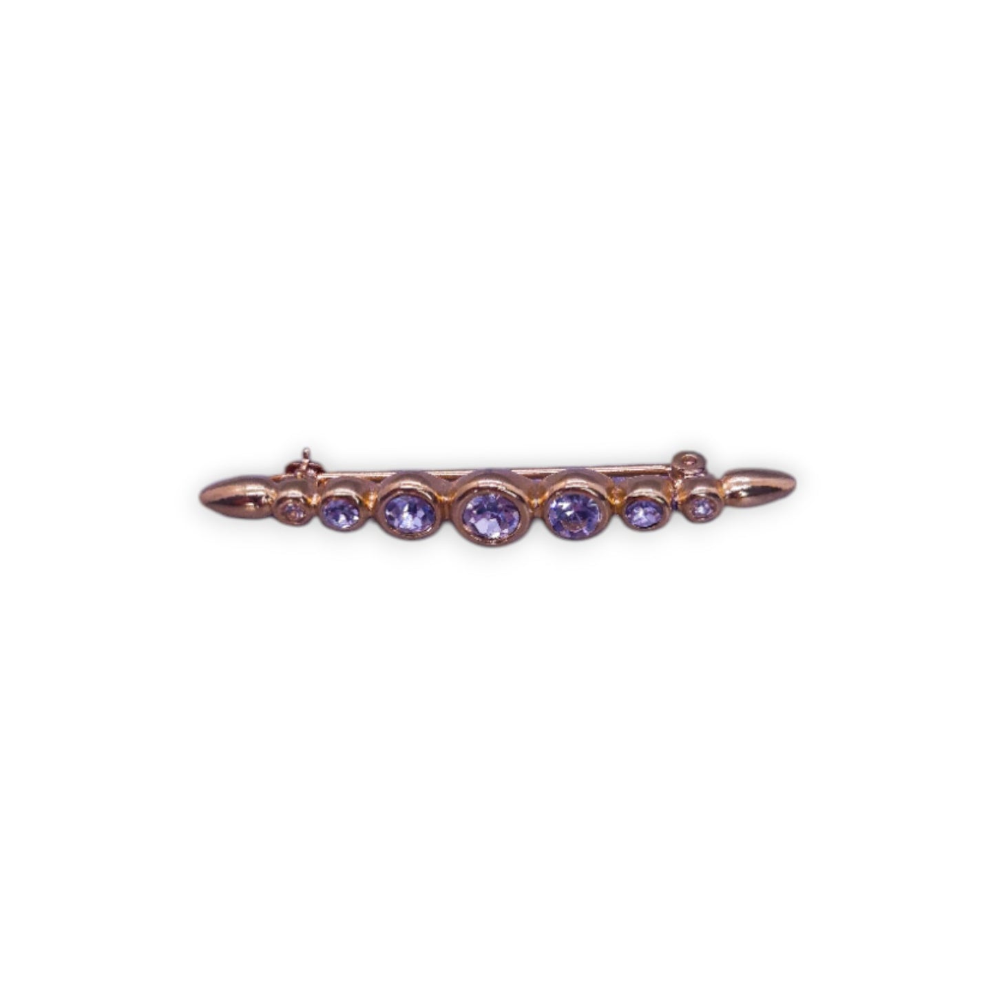 Gold Tone Cubic Zirconia Classic Brooch