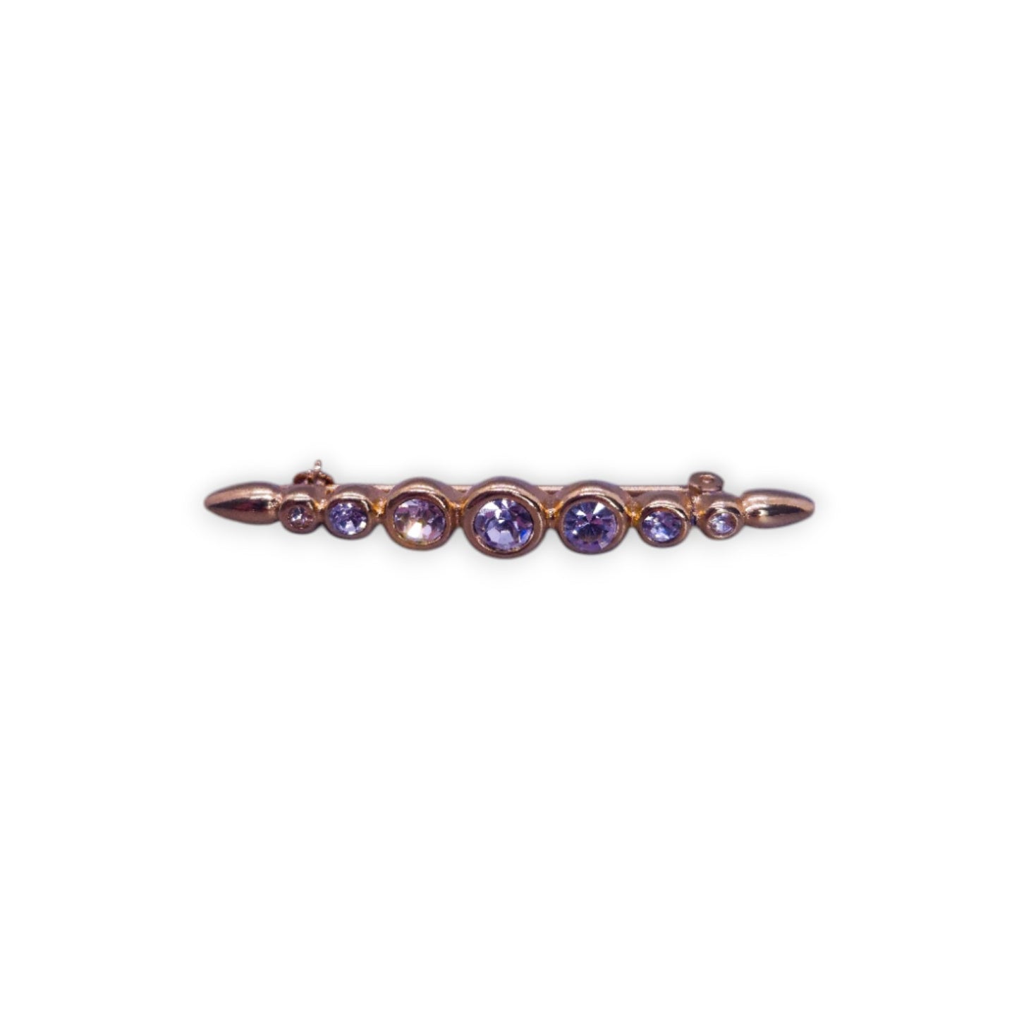 Gold Tone Cubic Zirconia Classic Brooch