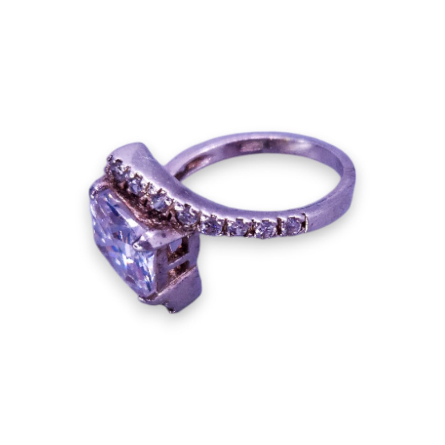 Sterling Silver Clear Cubic Zirconia Classic Ring