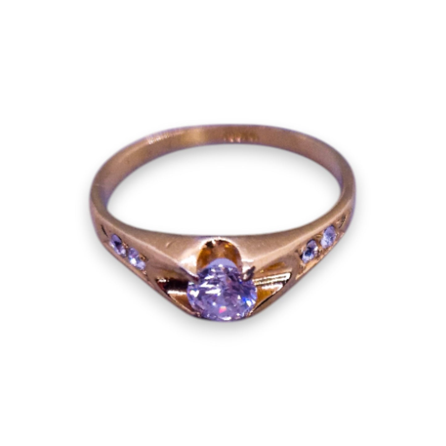 Gold Plated Cubic Zirconia Classic Ring