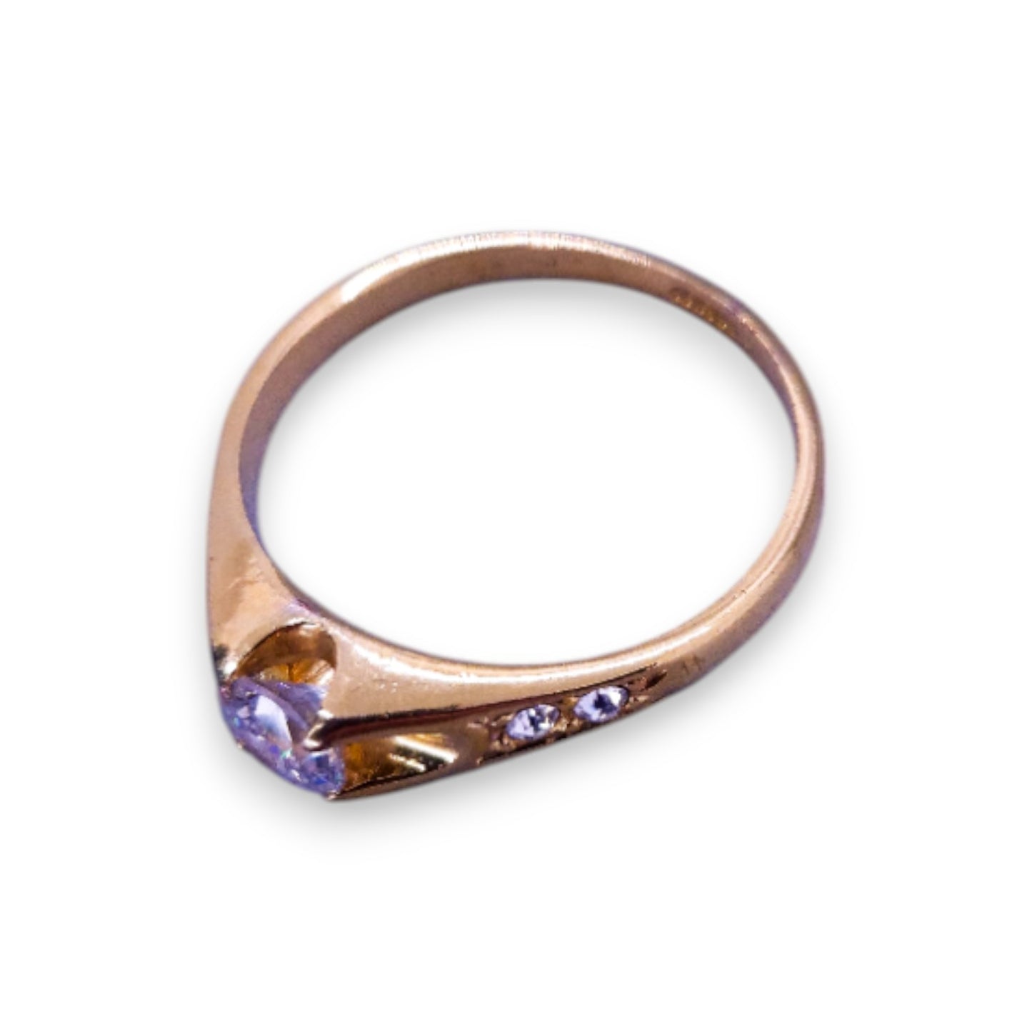 Gold Plated Cubic Zirconia Classic Ring