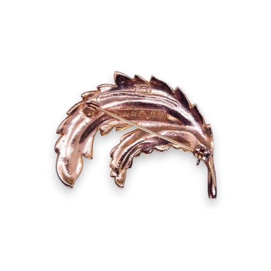 Gold Tone Nature Inspired Brooch