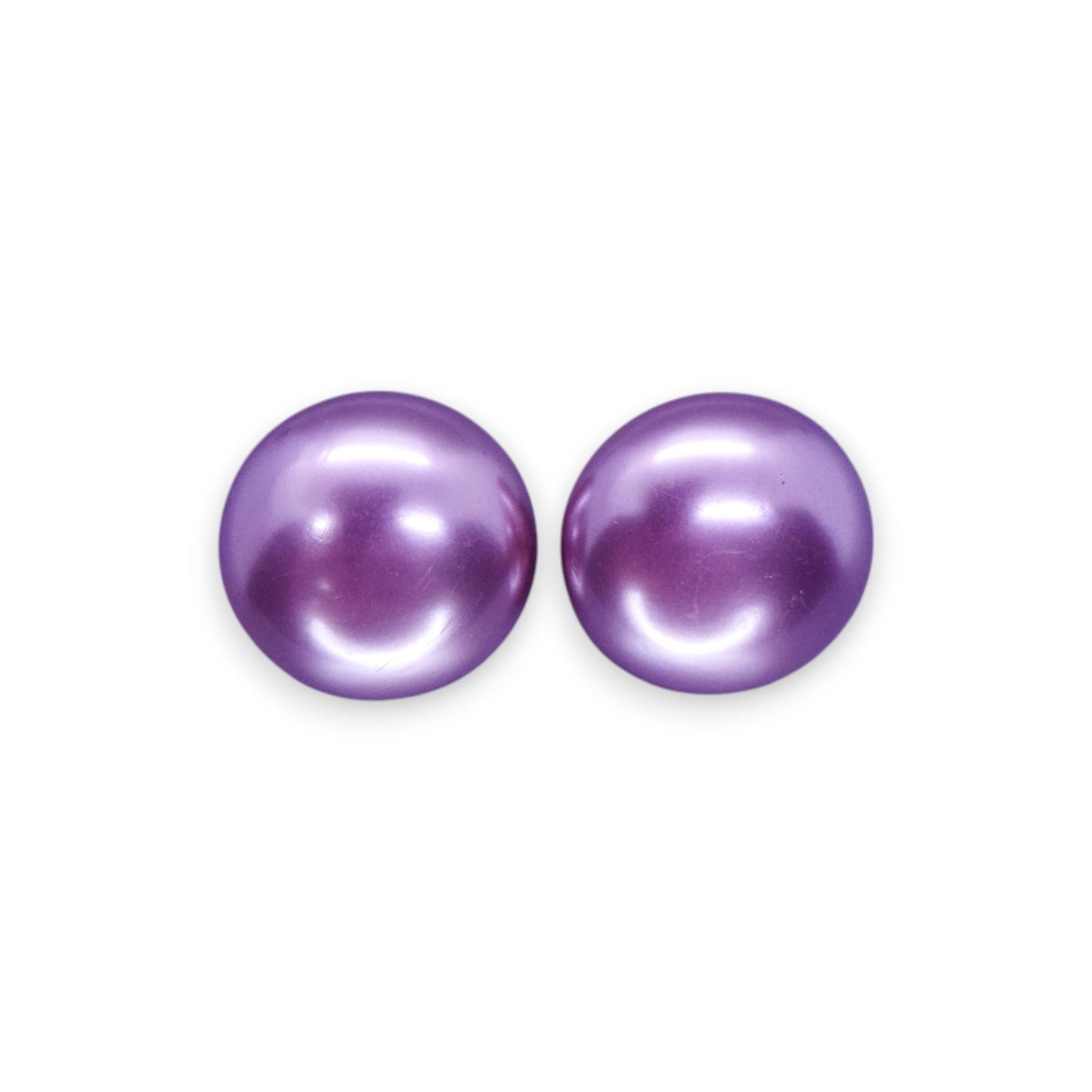Gold Tone Faux Pearl Vintage Earrings