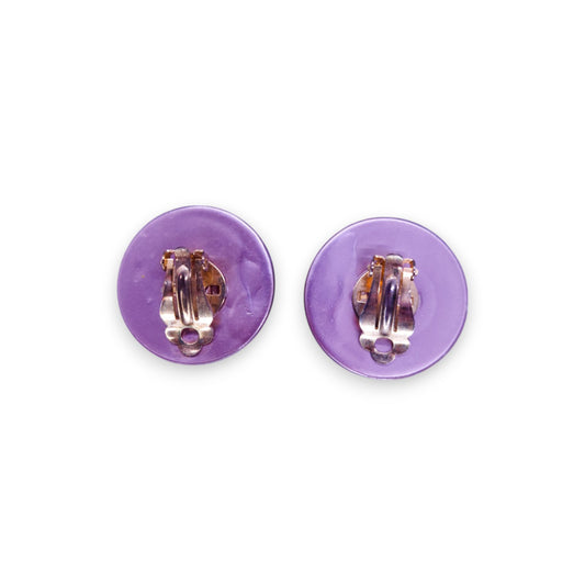 Gold Tone Faux Pearl Vintage Earrings