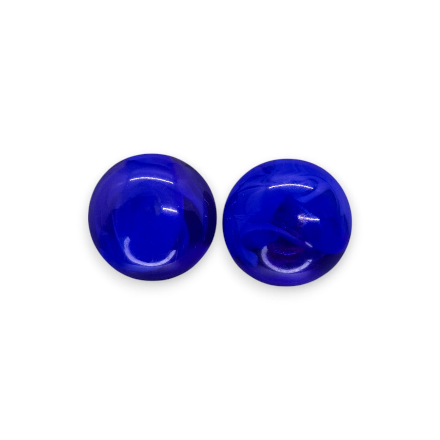 Silver Tone Plastic Classic Earrings