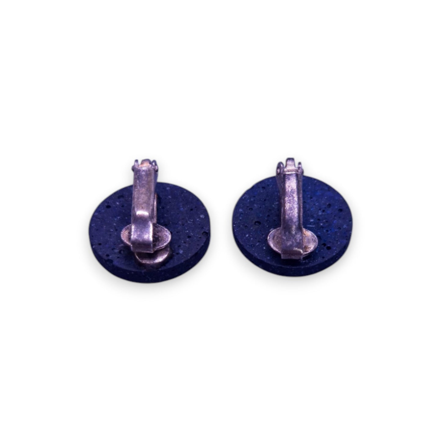 Silver Tone Plastic Classic Earrings