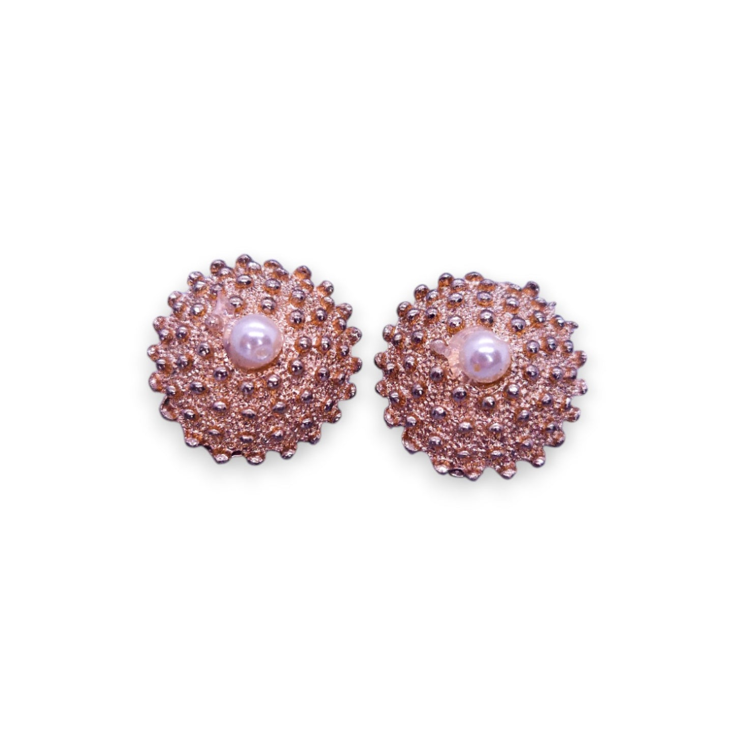Gold Tone Pearl Vintage Earrings