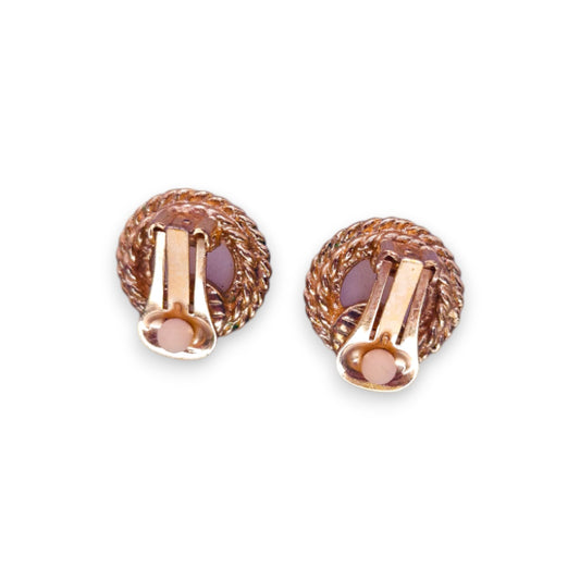 Gold Tone Pearl Vintage Earrings