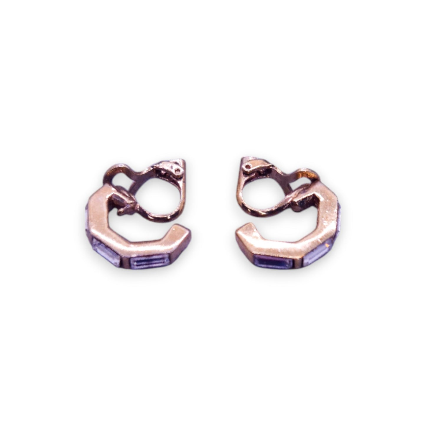 Gold Tone Cubic Zirconia Classic Earrings