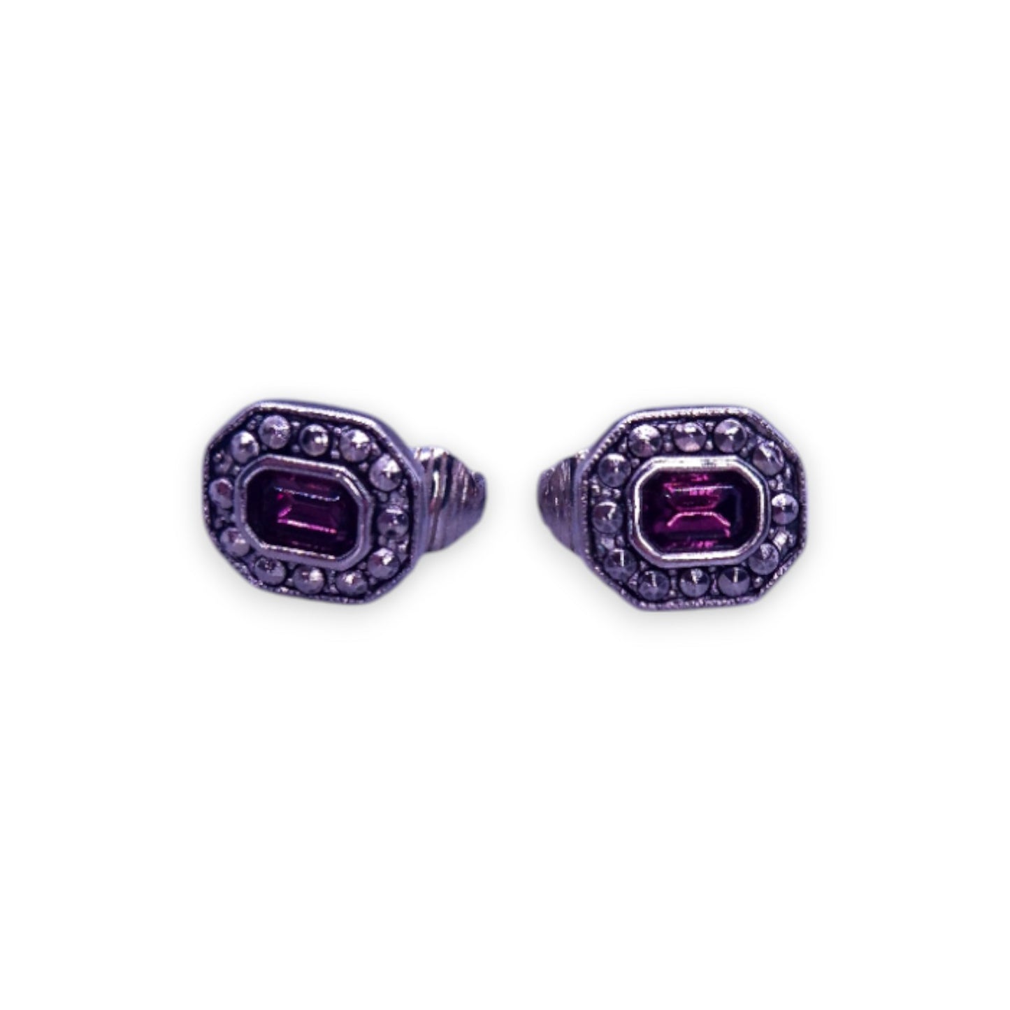 Silver Tone Classic Earrings