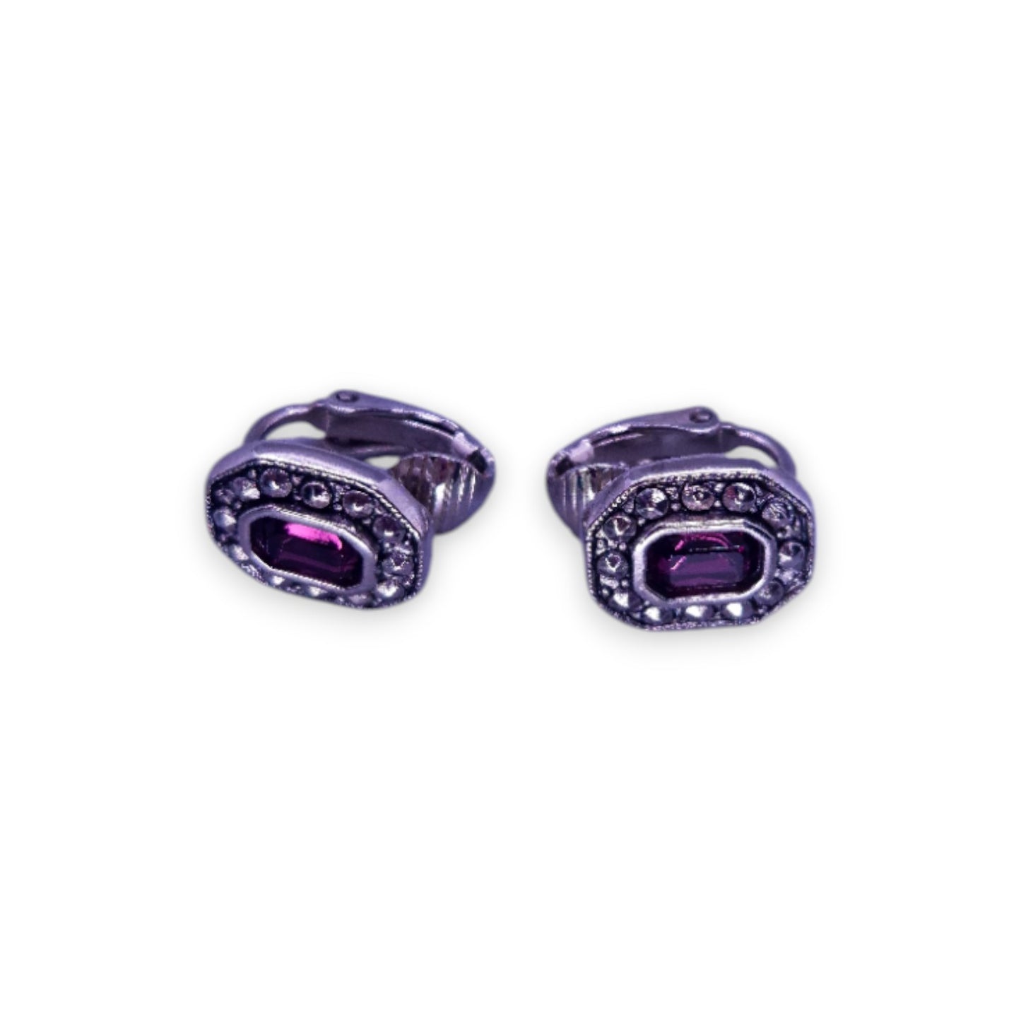 Silver Tone Classic Earrings