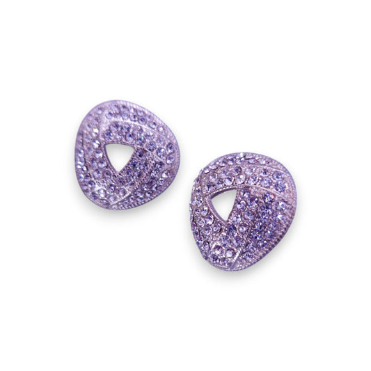 Silver Tone Clear Cubic Zirconia Classic Earrings