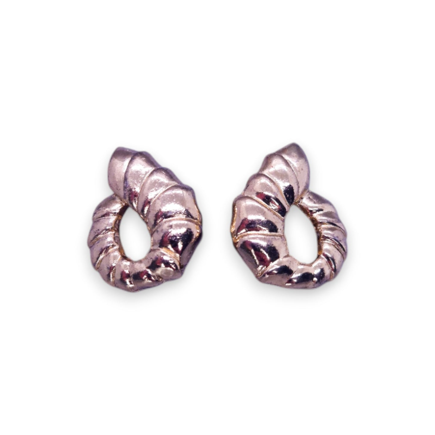 Gold Tone Nature Inspired Shell Earrings