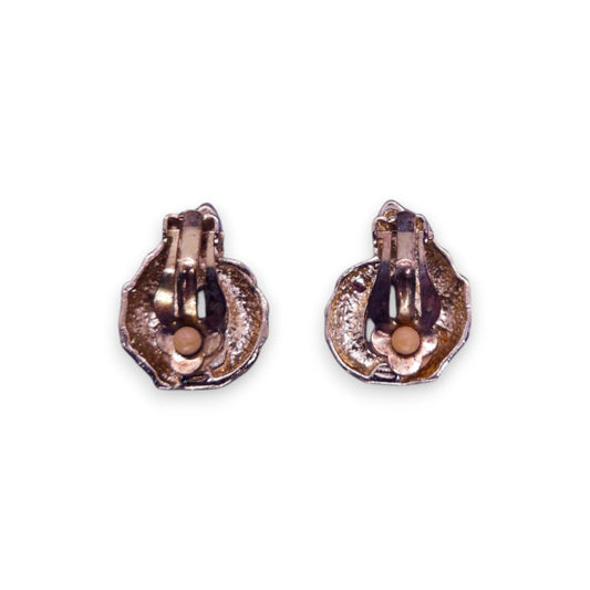 Gold Tone Nature Inspired Shell Earrings