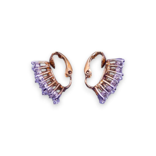 Gold Tone Cubic Zirconia Classic Earrings