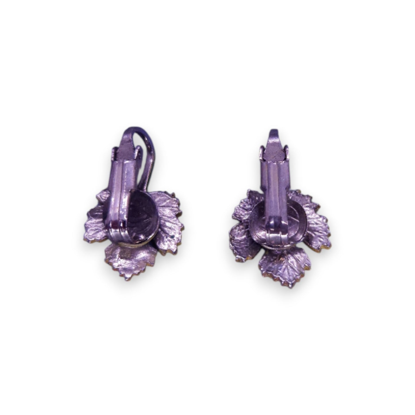 Silver Tone Nature Inspired Leaf Earrings