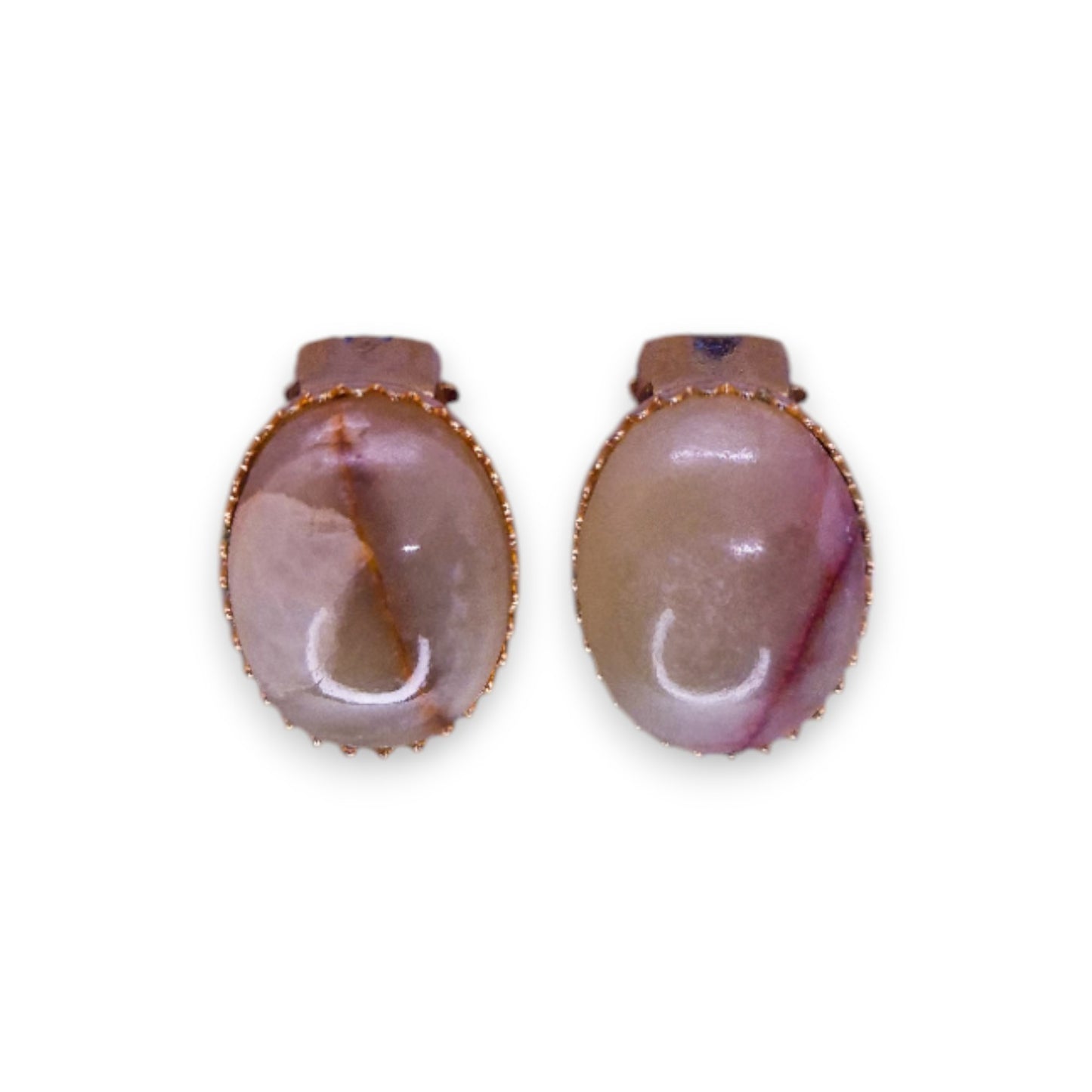 Gold Tone Onyx Bohemian Earrings