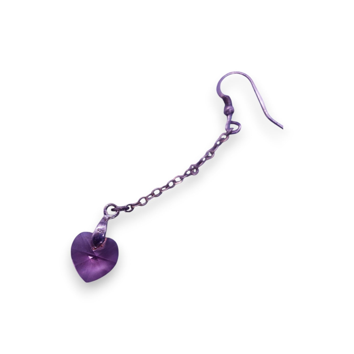 Sterling Silver with Pink Crystal Romantic Earrings
