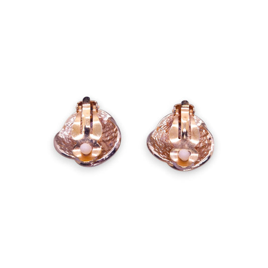 Gold Tone Enamelled Classic Earrings