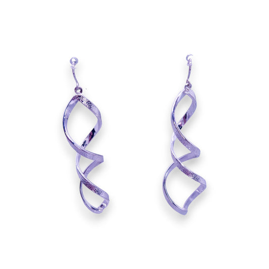 Silver Tone Classic Earrings