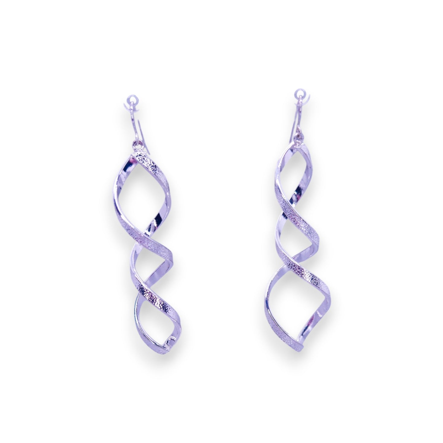 Silver Tone Classic Earrings