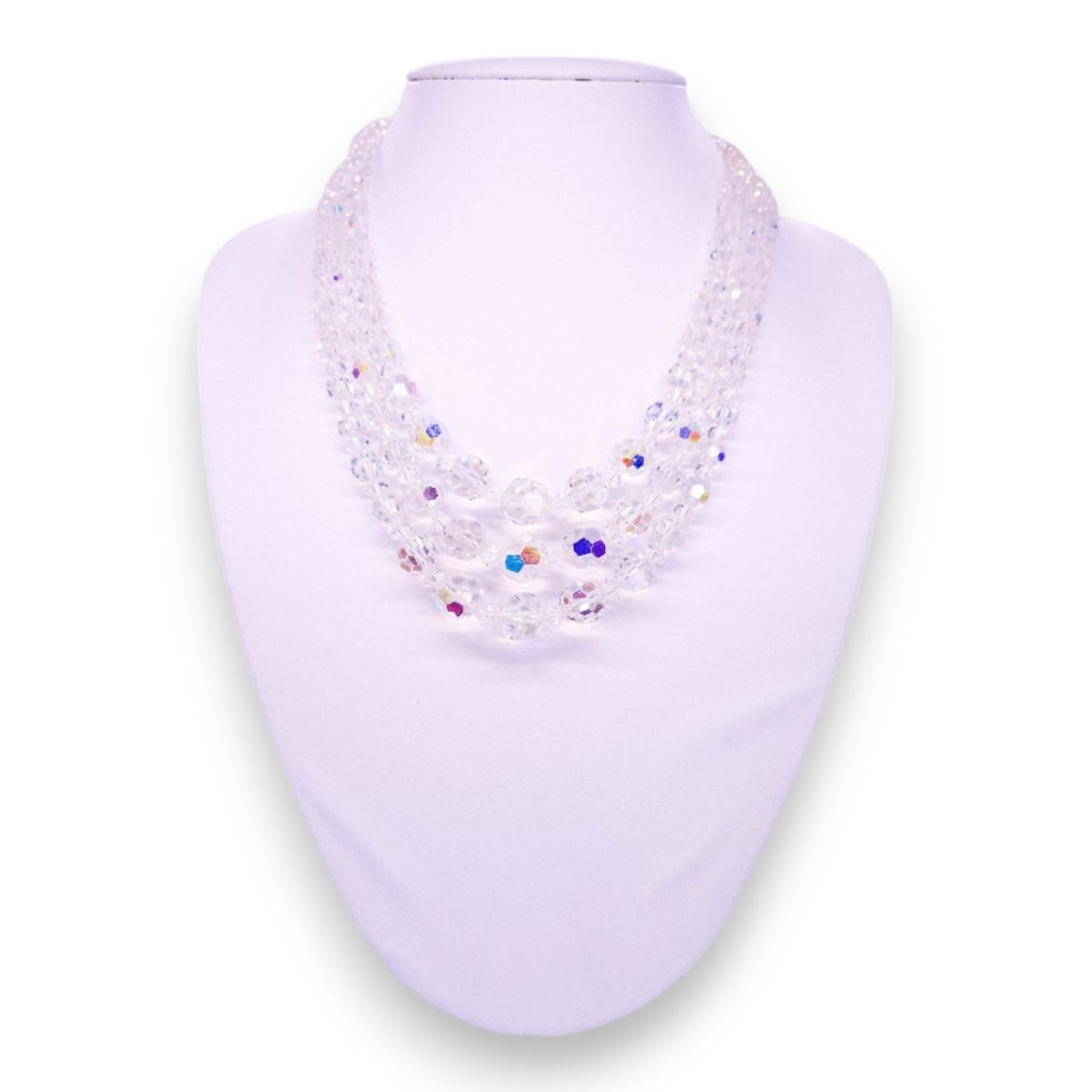 Aurora Borealis Rainbow Crystal Classic Necklace