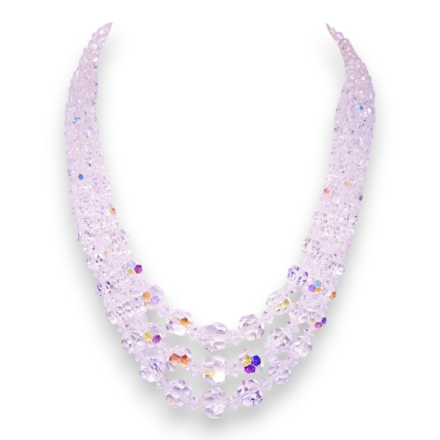 Aurora Borealis Rainbow Crystal Classic Necklace