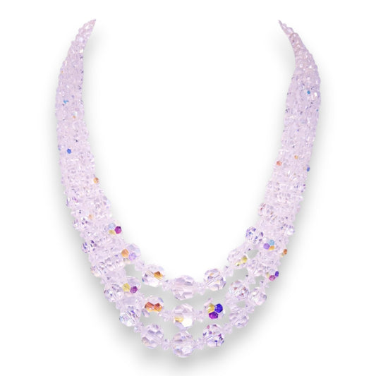 Aurora Borealis Rainbow Crystal Classic Necklace