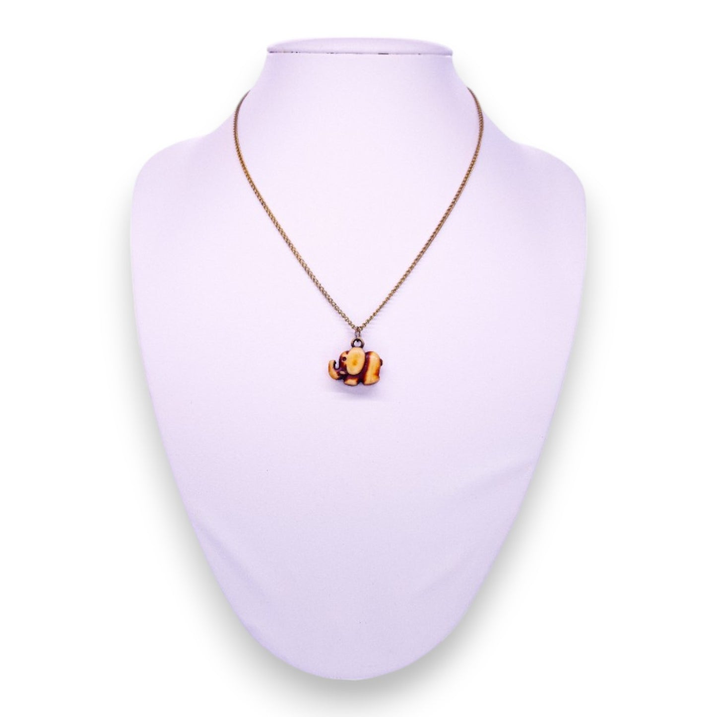 Gold Tone Plastic Vintage Necklace