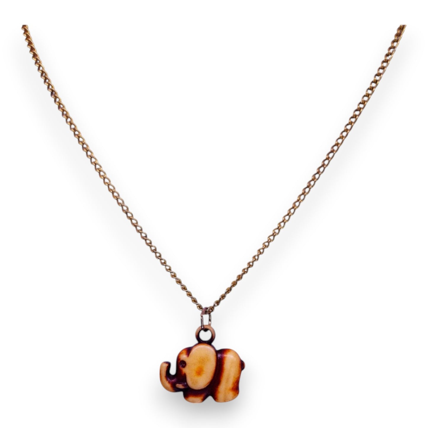 Gold Tone Plastic Vintage Necklace