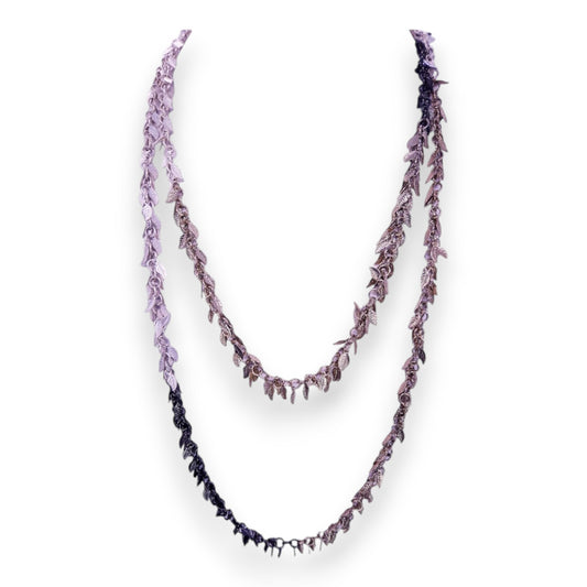 Metal Nature Inspired Leaves Necklace