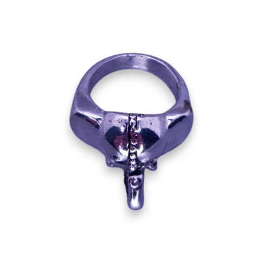 Silver Tone Statement Elephant Ring