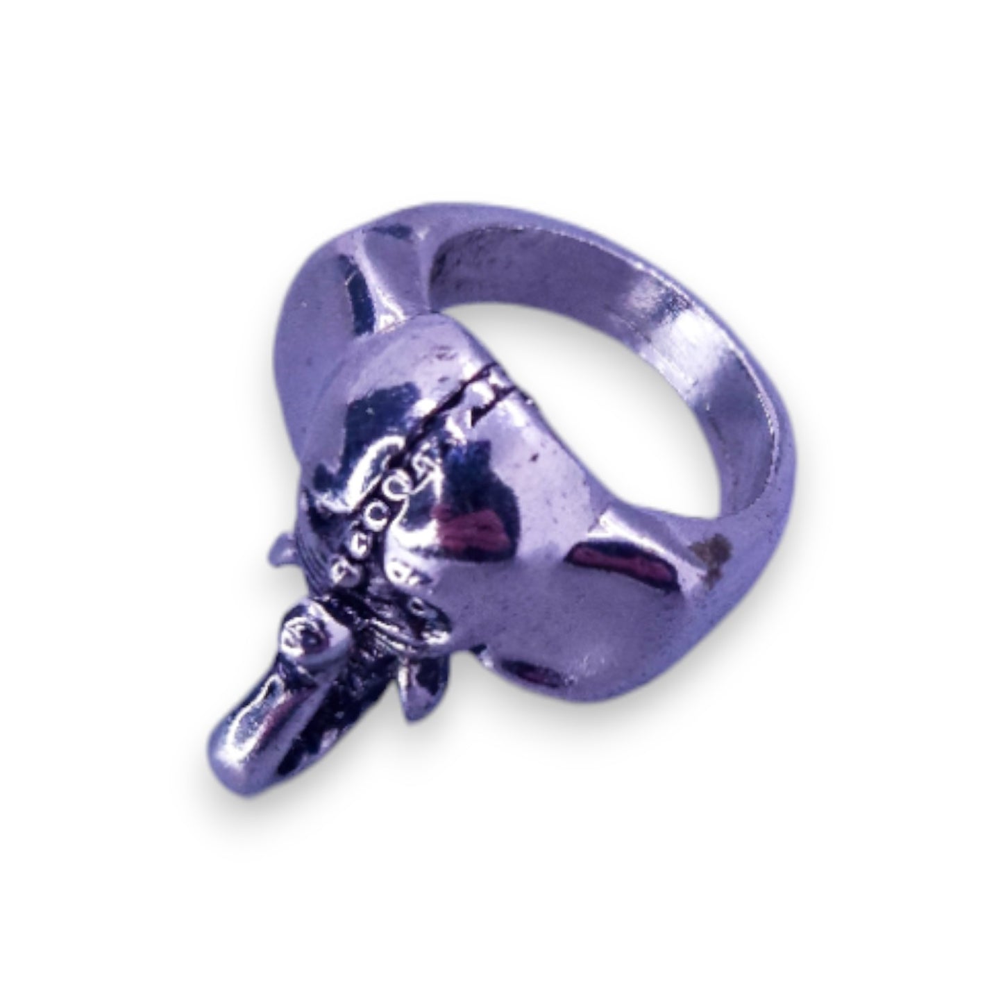Silver Tone Statement Elephant Ring