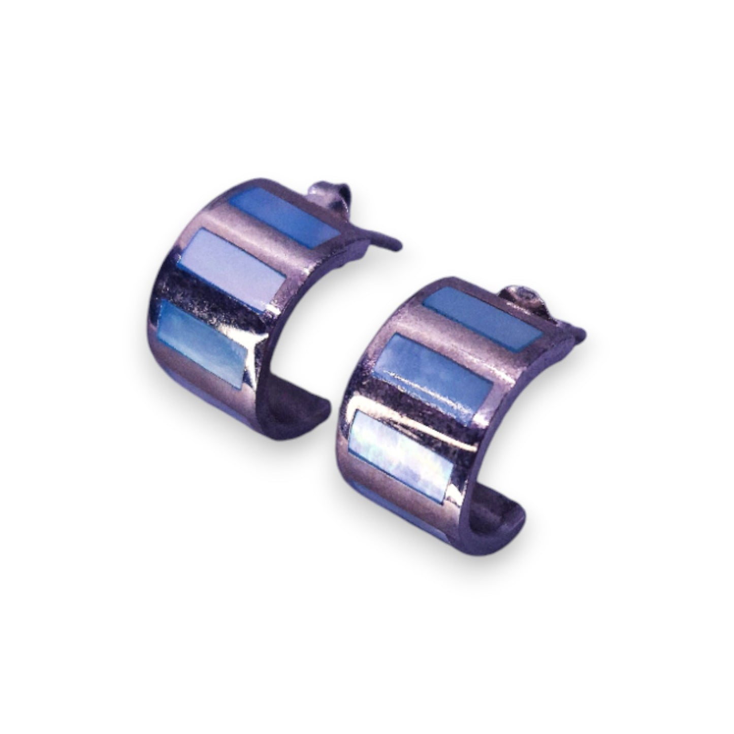 Sterling Silver Mother of Pearl Classic Earrings