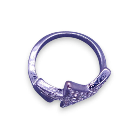 Silver Tone Clear Stones Statement Stars Ring