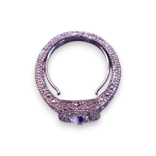 Gold Tone Clear Stones Classic Ring