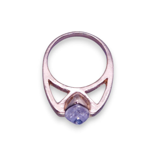 Gold Tone Cubic Zirconia Classic Ring