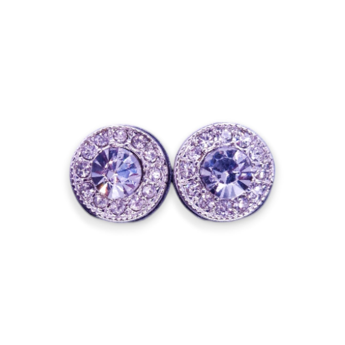 Silver Tone Clear Cubic Zirconia Classic Earrings
