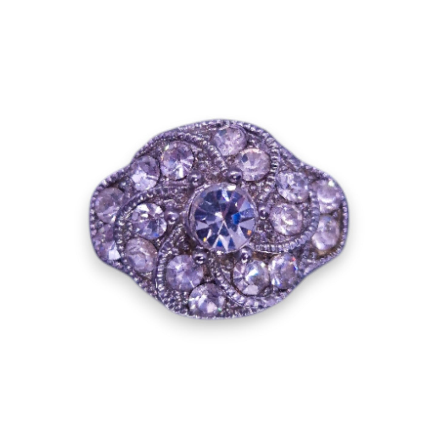 Silver Tone Clear Cubic Zirconia Classic Ring