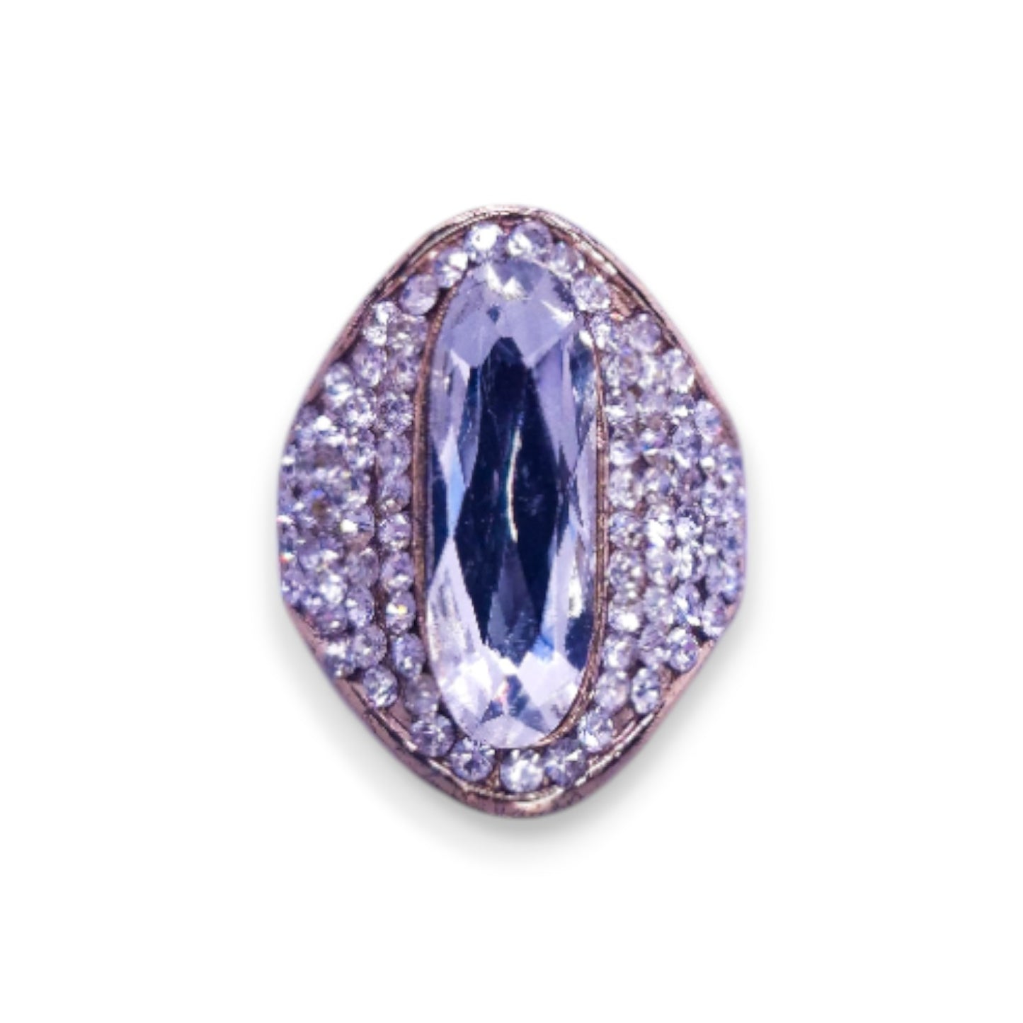 Gold Tone Cubic Zirconia Statement Ring